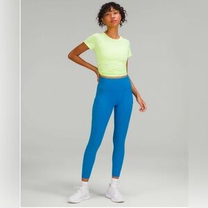 Lululemon NWT Fast and Free High Rise Tight 25” Poolside Blue color